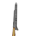 Military Rocket Weapon System With Launching Flame And Gray Body 3d model