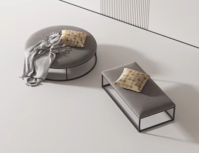 Sofa stool 3d model