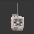 Vintage Electronic Device With Red Display Screen Knobs Buttons And Antenna