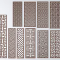 Various Traditional Wooden Lattice Windows With Intricate Carved Patterns And Decorative Designs