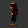 Friendly Cartoon Cleaning Characters With Male In Blue Overalls And Female Holding Broom