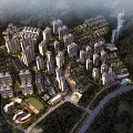 Aerial Planning of Modern Residential Complex With High Rise Buildings and Green Spaces