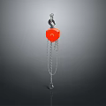 Industrial Red Functional Vehicle With Hoist Chain And Lifting Equipment