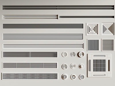 Modern air outlet air conditioning outlet model