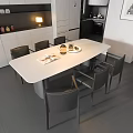 Dining Table and Chair Minimalist Dining Table and Chair Marble Dining Table and Chair Dining Table Island Table 3d model