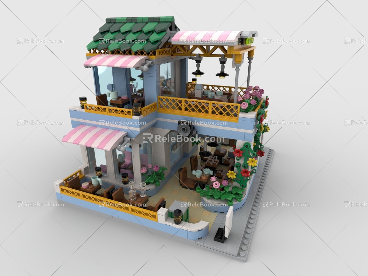 Lego toy LEGO building restaurant house villa mansion 3d model