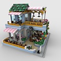 Lego toy LEGO building restaurant house villa mansion 3d model