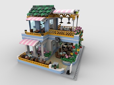 Lego toy LEGO building restaurant house villa mansion 3d model