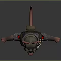 Anthropomorphic Rat 3D Character Model With Large Ears Tactical Vest And Glowing Goggles