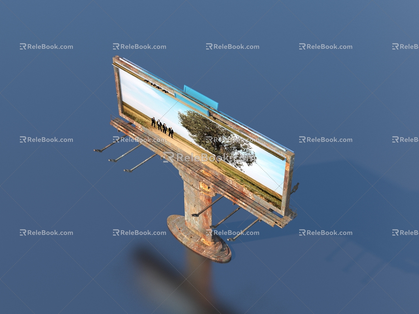 Billboard outdoor sketch old advertising rack model