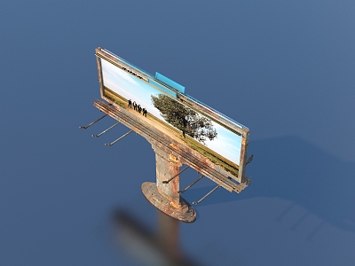 Billboard outdoor sketch old advertising rack model