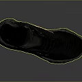 Black Sports Sneakers With Pink Stripes And Wavy Sole Design For Casual Wear