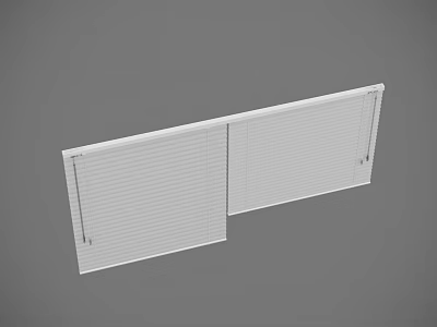 White Window Blinds with Adjustable Slats and Modern Design for Home Use 3d model