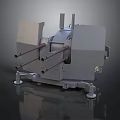 Multi Barrel Naval Gun With Metal Structure And Mounting Base For Military Defense