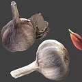 Fresh Organic Garlic Vegetables Including Whole Bulbs Peeled Cloves And Single Clove