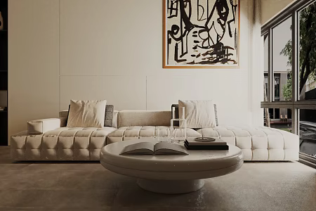Three-seat sofa 3d model
