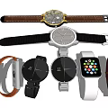 Various Style Watches Including Smartwatch Mechanical Designs With Leather Silicone Straps And Modern Classic Looks