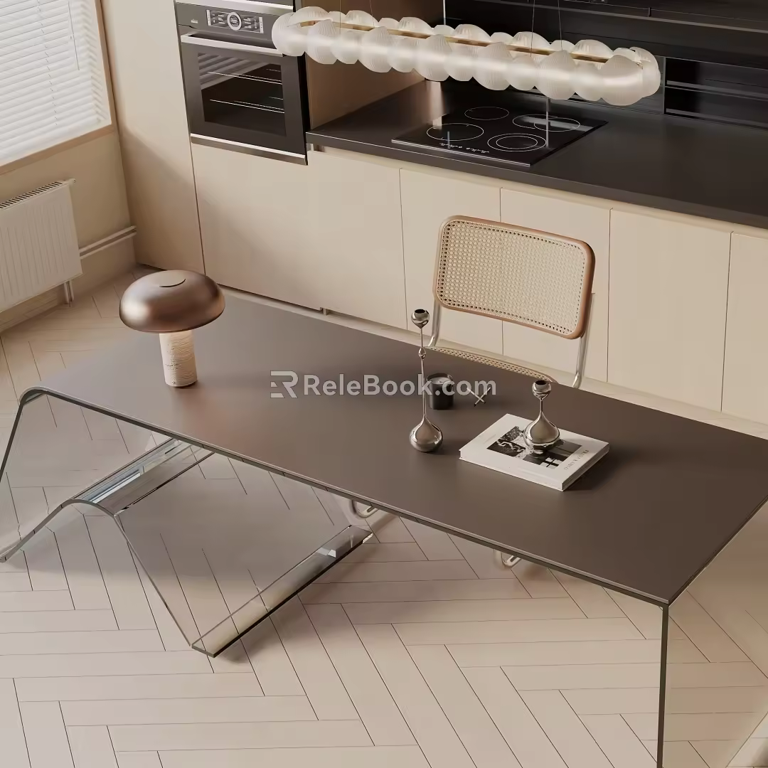 Modern dining table 3d model