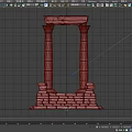 Detailed Ancient Classical Stone Architectural Components With Columns Pedestal And Steps