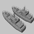 Vintage Brown And Modern White Green Yacht Exterior With Deck Equipment