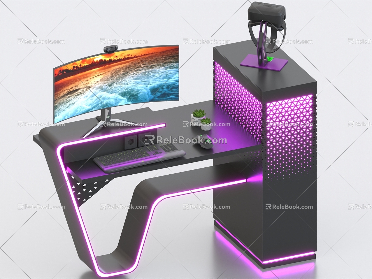 Computer Office Computer Desktop E-sports Computer Game Computer 3d model