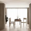 Modern Restaurant Interior With Wooden Elements Dining Table Chairs Natural Light Plants And Books