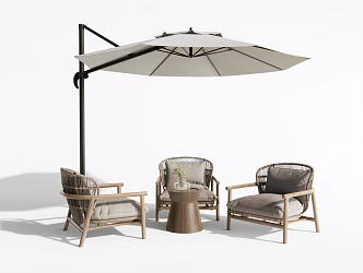 Modern Outdoor Table and Chair Outdoor Leisure Chair 3d model