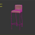 Modern Bar Stool with Beige Upholstered Seat and Backrest Black Metal Legs Simple Contemporary Style