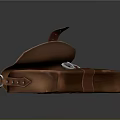 Medieval Witchcraft Kit Setup With Red Cover Book Golden Symbol Knife And Brown Leather Bag