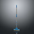 Household Cleaning Tool Blue Flat Mop With Long Handle And Adjustable Rod