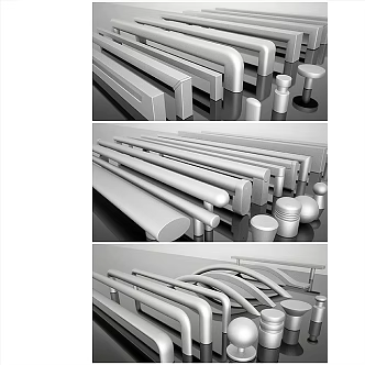 Modern Door Handle Hardware Accessories 3d model