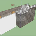 Building Components Section View With Metal Connectors And Panel Installation Details 3d model