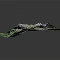 Scenic Natural Landscape With Green Mountain Valleys Winding Roads And Dam Structure