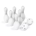 Colorful Kids Toy Bowling Set With Six Pins And Two Balls Sports Equipment