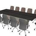 Modern Conference Tables and Chairs 3d model