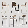 Modern Bar Stools Featuring Various Styles With Brown Beige And Black Frames