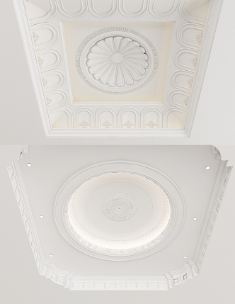 European-style ceiling 3d model