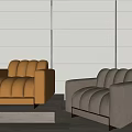 Modern Single Sofa Casual Sofa 3d model