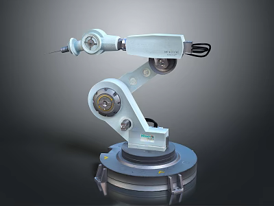 Smart Industrial Robotic Arm With Rotary Joints Precision Tool And Stable Base Structure 3d model