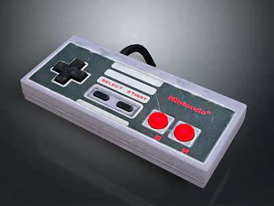 Nintendo Classic Game Controller With D pad Select Start And Red Buttons 3d model