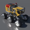 Sci-fi Car Future Car Cyberpunk Vehicle Cartoon Style Sketch Game Props Sketch 3d model