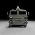 Military Style Green Multi Wheeled Heavy Duty Utility Vehicle With Crane Arm