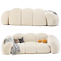 Modern Light Luxury Curved Multiplayer Sofa 3d model