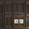 New Chinese-style casement window 3d model