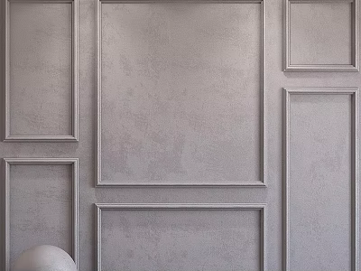 French plaster line plaster line wall panel 3d model