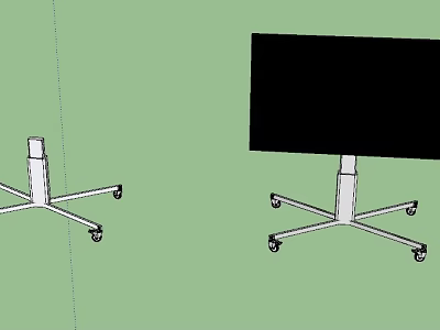 Sturdy Ergonomic Computer Monitor Stand With Mobile Wheels For Office Workspace 3d model