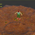 White And Red Armored Figure Standing On Orange Martian Terrain Surface