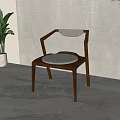 New Chinese style single chair 3d model
