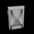 White Wall Mounted Geometric Accessory With Central Circular Hole Design