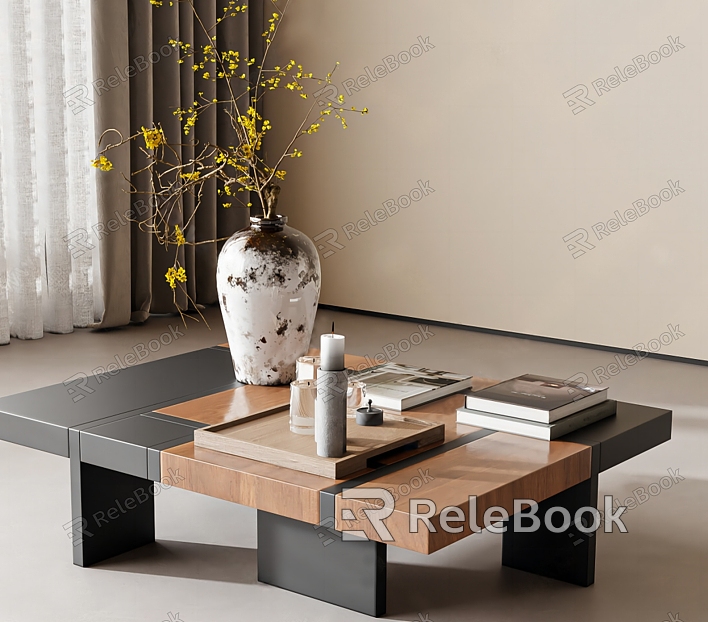 Middle Ancient Square Coffee Table model